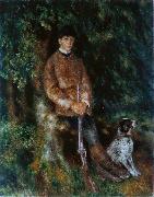 Pierre Auguste Renoir Portrait of Alfred Berard with His Dog oil painting reproduction